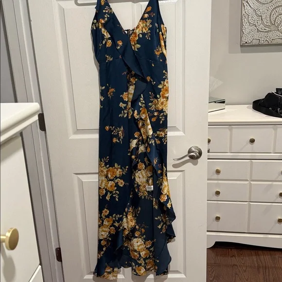 Floral Assymetrical Maxi Dress - Picture 7 of 9